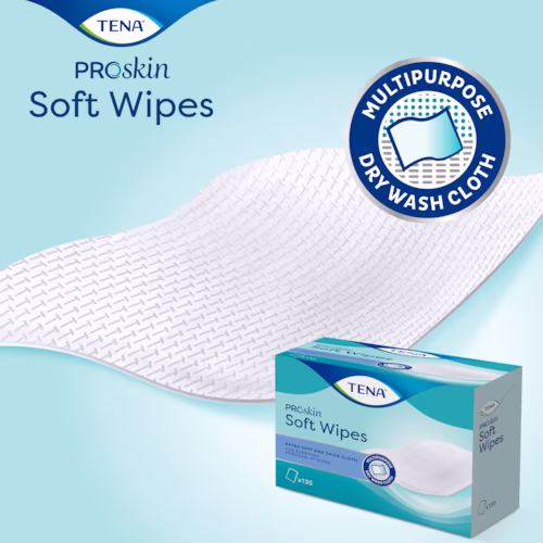 Tena Proskin Soft Wipes suhe krpice (19 x 30 cm), 135 krpic