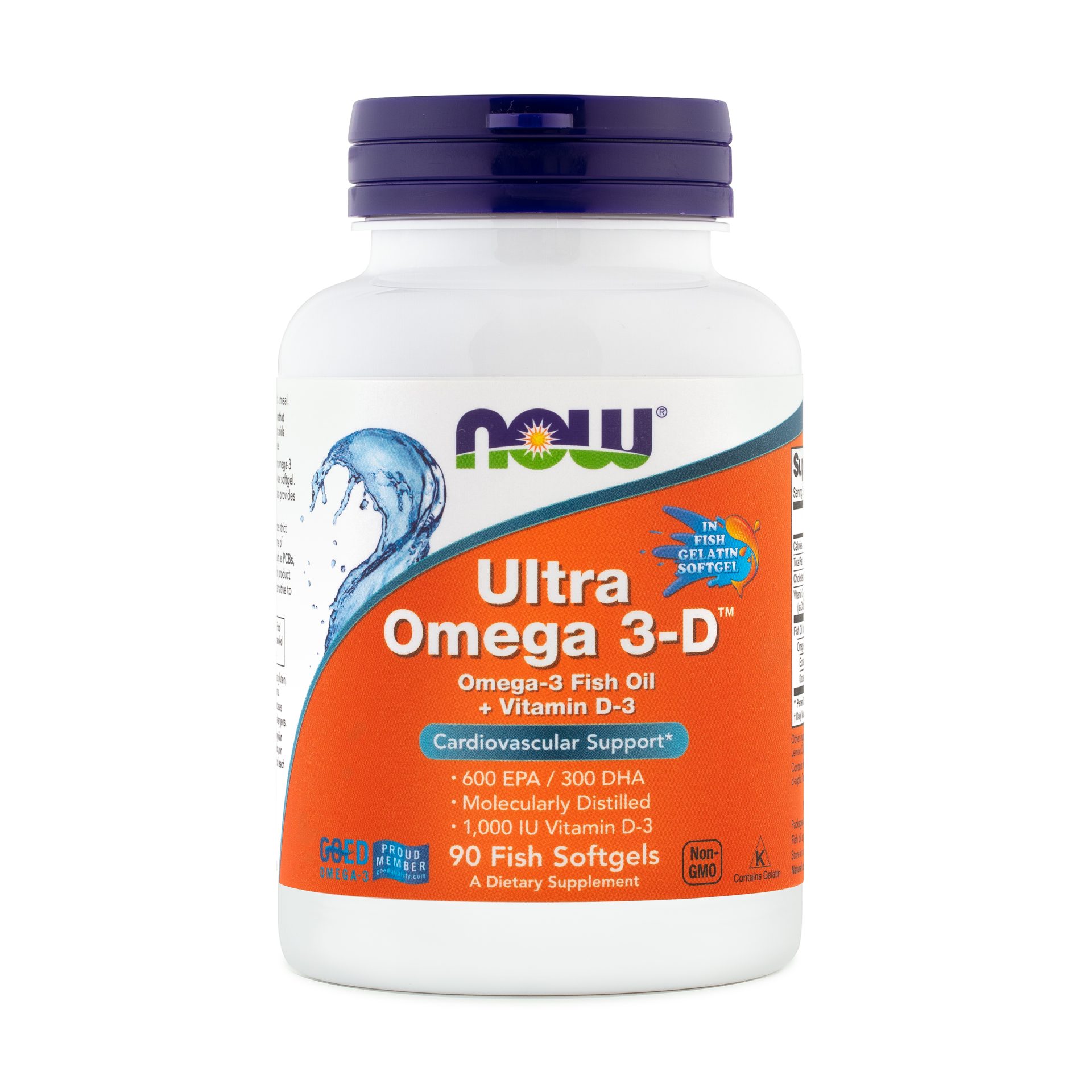 NOW  Ultra Omega-D 1200 mg, 90 mehkih kapsul