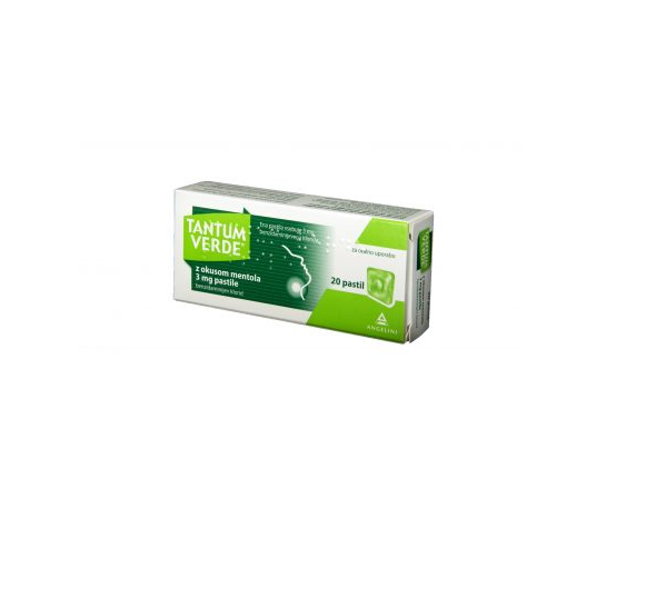 Tantum Verde z okusom mentola 3 mg pastile, 20 pastil