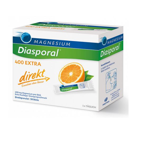Magnesium-Diasporal 400 mg Extra Direkt, 50 vrečic