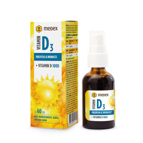 Medex Vitamin D 1000 pršilo, 30 ml