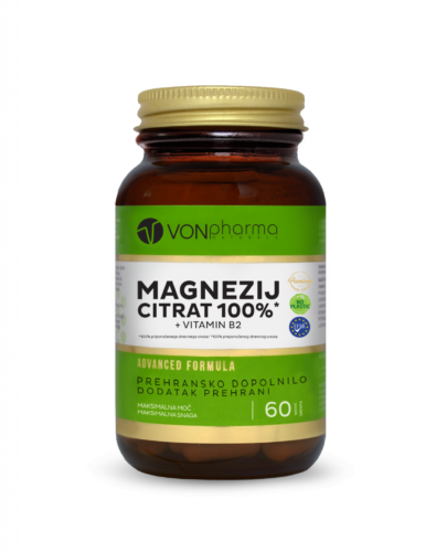VonPharma Magnezij citrat 100% + vitamin B2, 60 tablet