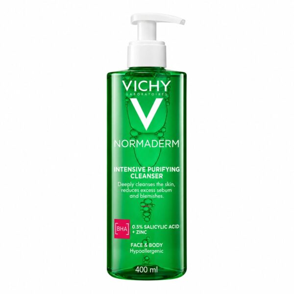 Vichy Normaderm Phytosolution Čistilni gel za mastno in k aknam nagnjeno kožo, 400 ml
