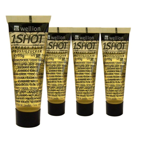 Wellion 1 Shot tekoči sladkor v tubi, 4 x 15 g