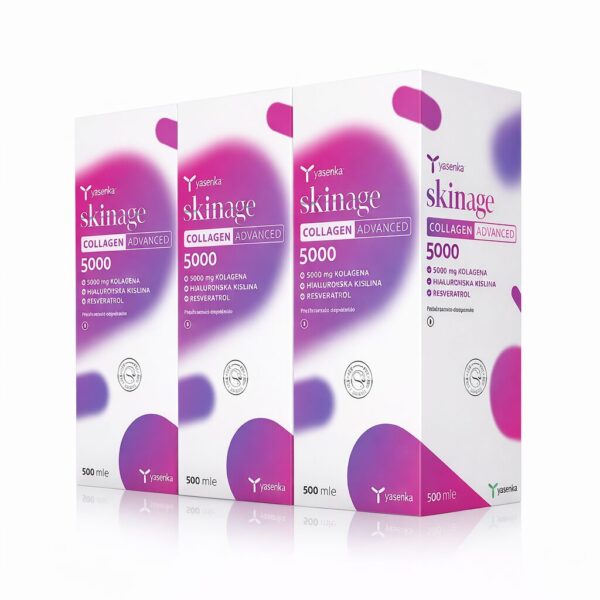 Yasenka SkinAge Collagen Advanced 5000 tekočina, 3 x 500 ml