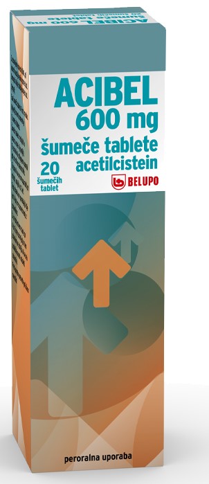 Acibel 600 mg šumeče tablete, 20 šumečih tablet