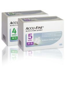 Accu-Fine igle za inzulinske peresnike 8 mm, 31G, 100 igel 