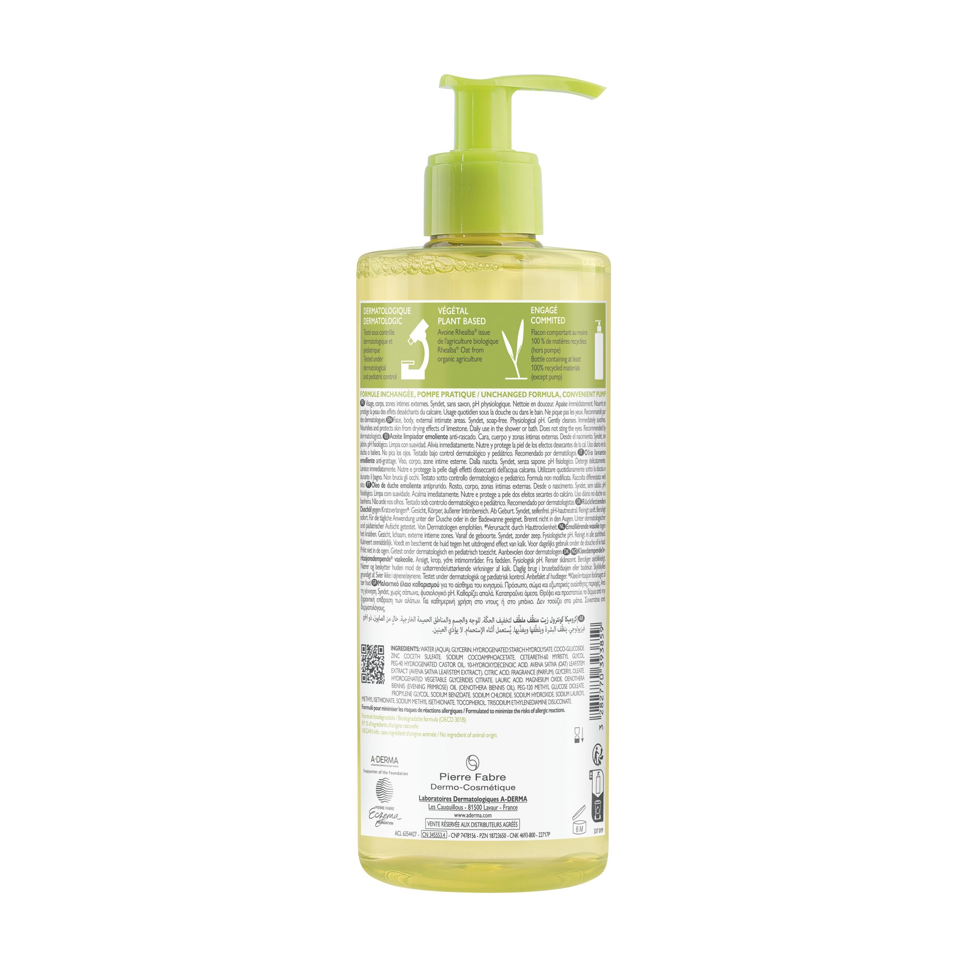 A-Derma Exomega Control emolientno čistilno olje za prhanje, 500 ml