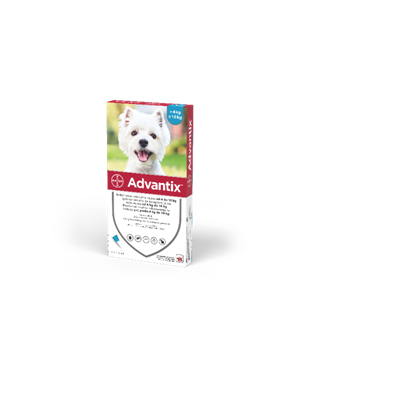 Advantix 100 kožne kapljice, raztopina za pse od 4 do 10 kg (4 x 1,0 ml)