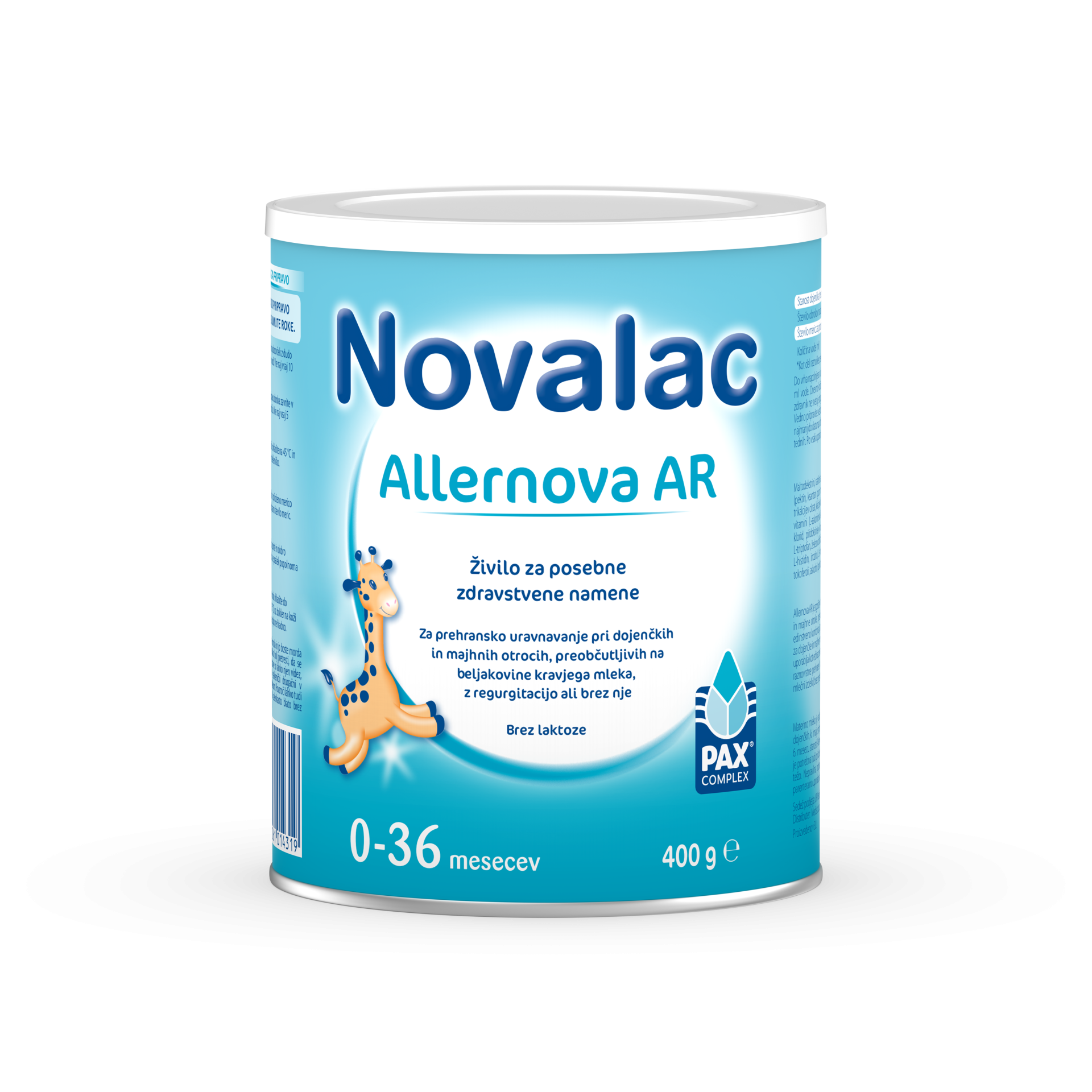 Novalac Allernova AR mlečni nadomestek (0-36 mesecev), 400 g