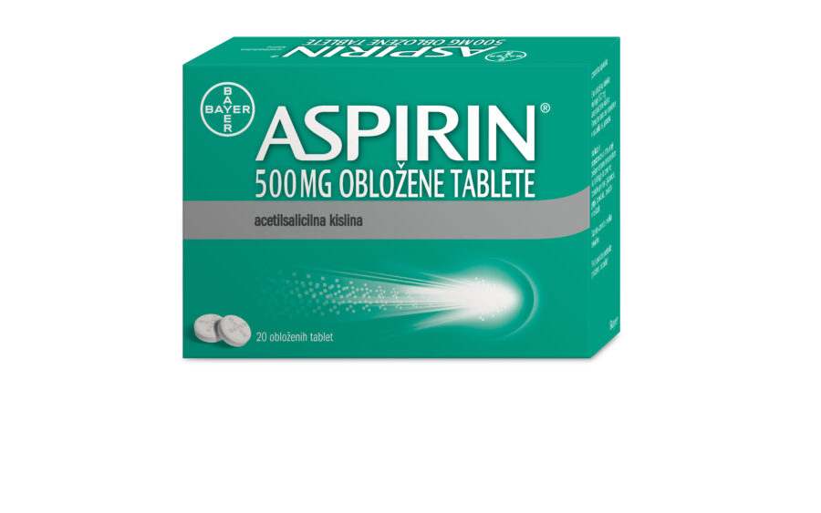 Aspirin 500 mg obložene tablete, 20 obloženih tablet