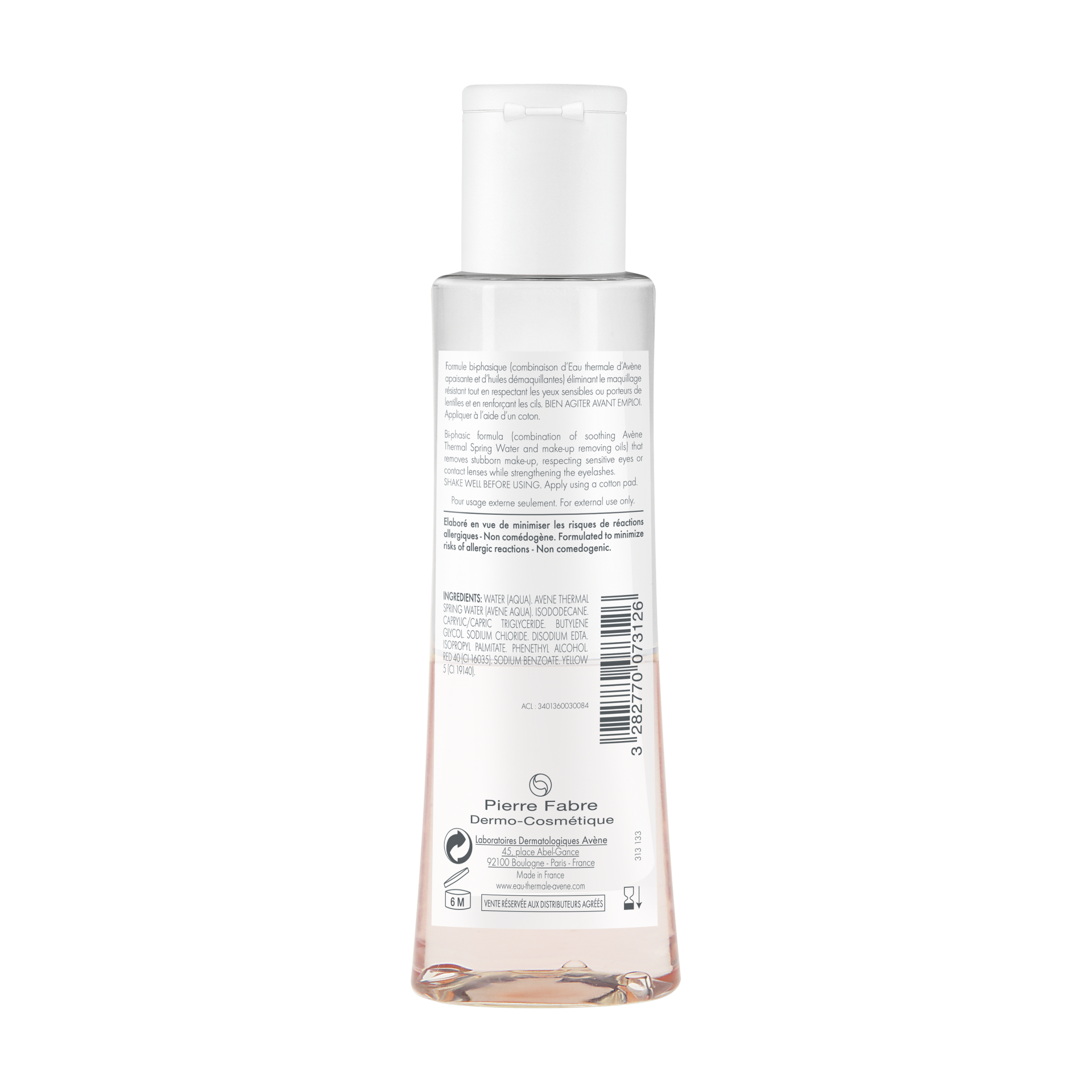Avène intenzivni odstranjevalec ličil s predela okoli oči, 125 ml