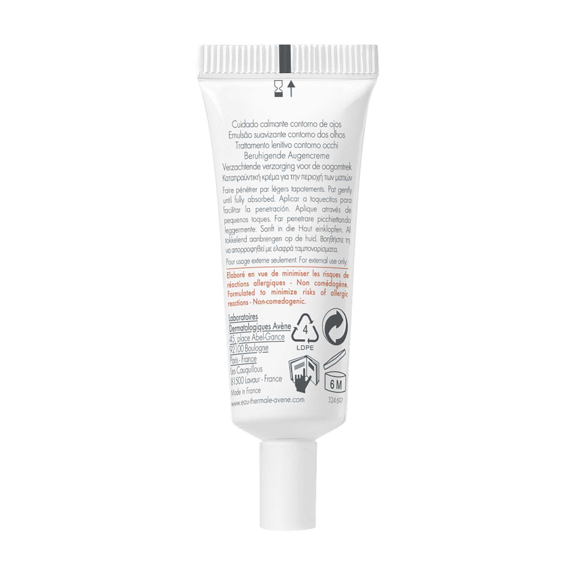 Avène pomirjujoča krema za predel okoli oči, 10 ml