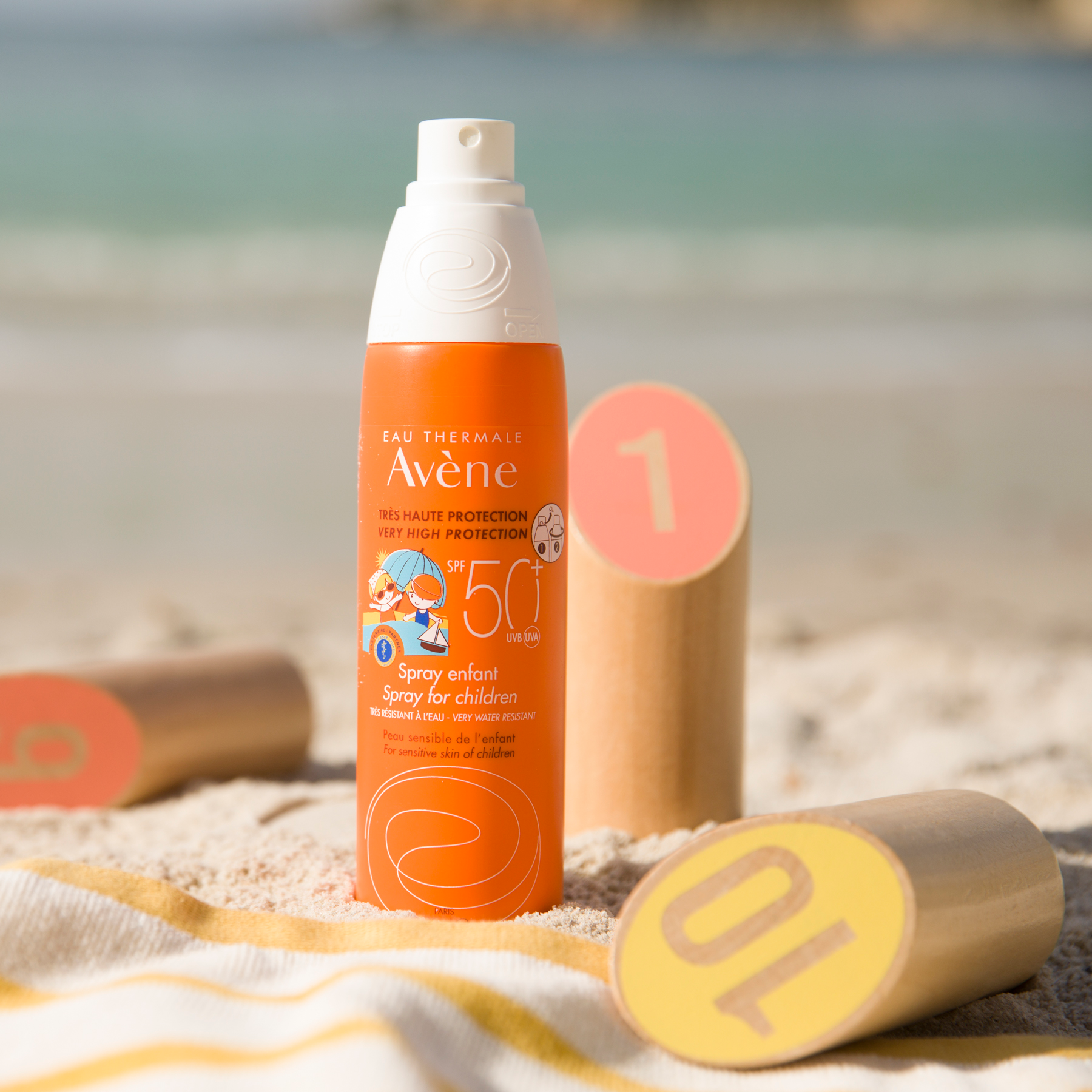 Avène Sun pršilo za otroke z zelo visoko zaščito pred soncem ZF50+, 200 ml