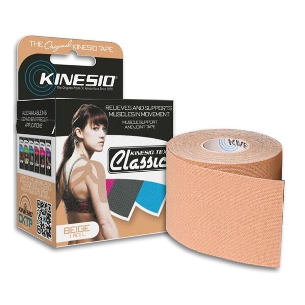 Kinesio Tex Classic elastični terapevtski trak (kožna barva), 5 cm x 4 m