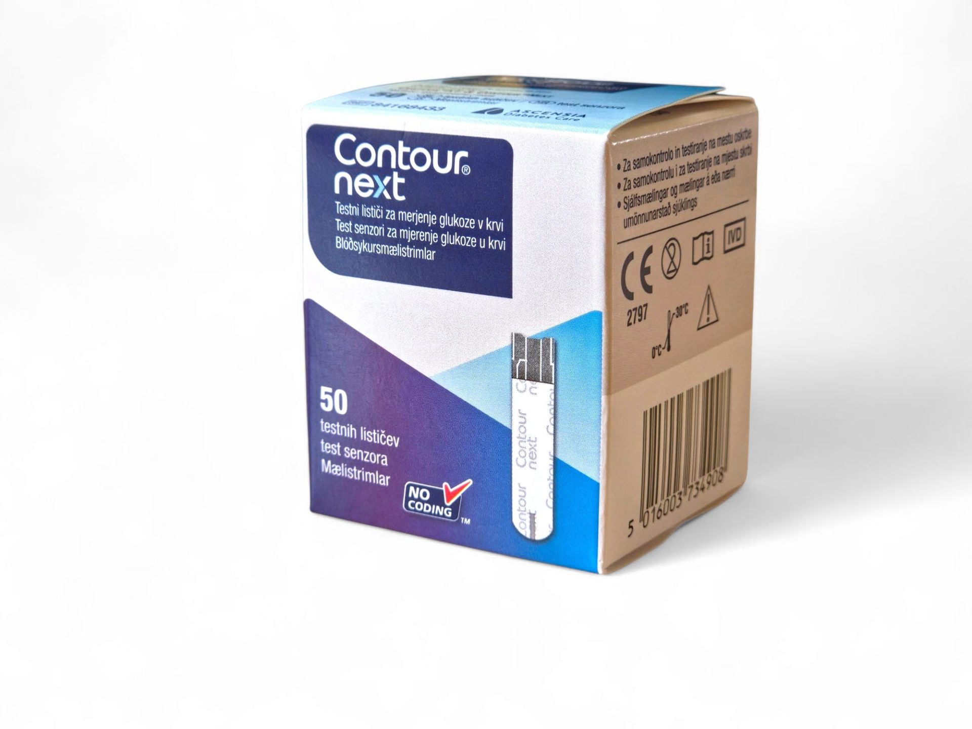 Contour NEXT testni lističi, 50 testnih lističev