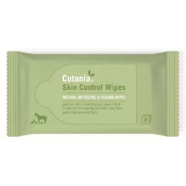 Cutania Skin Control čistilni robčki za pse, mačke, male živali in konje, 24 robčkov