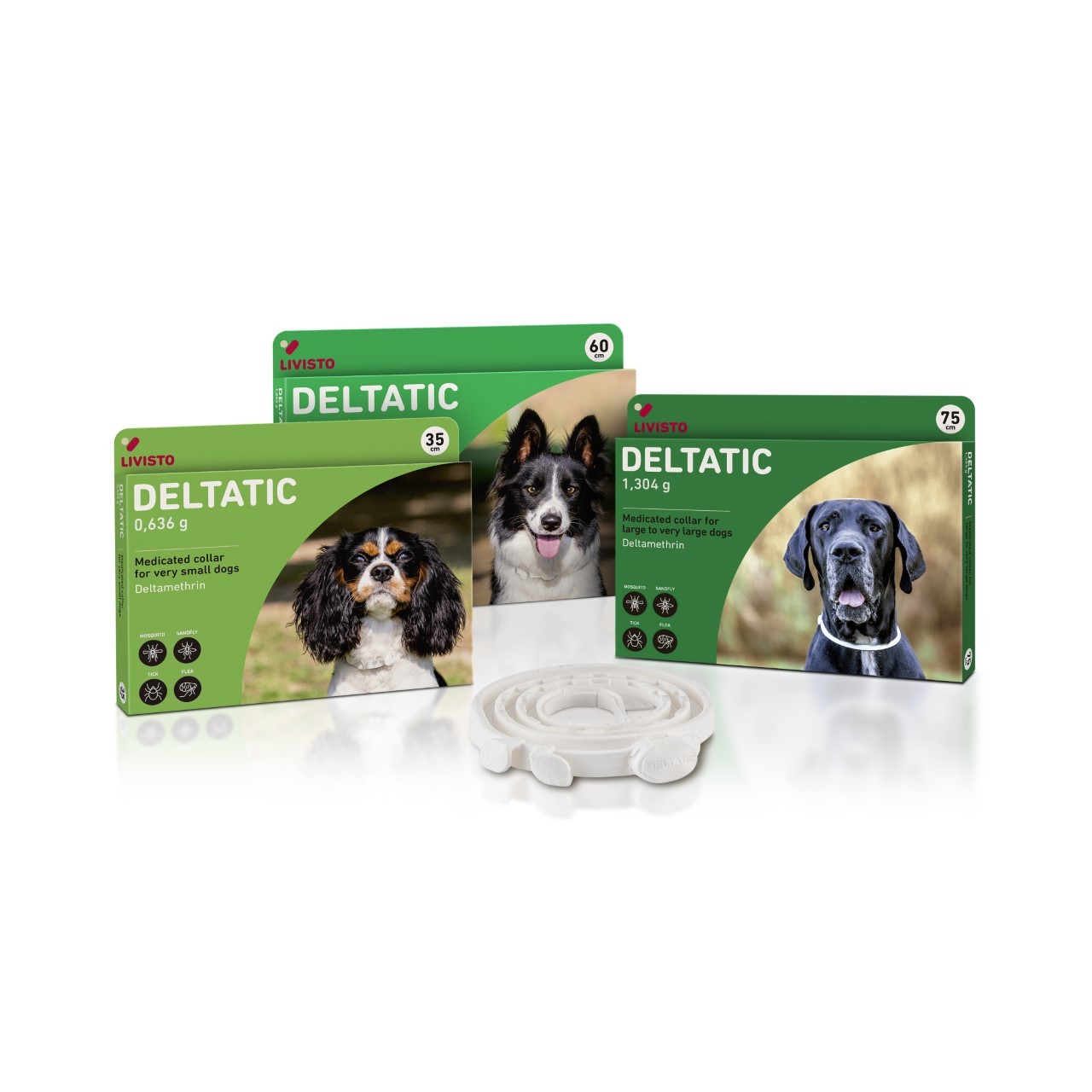 Deltatic zdravilna ovratnica za male in srednje velike pse (60 cm)
