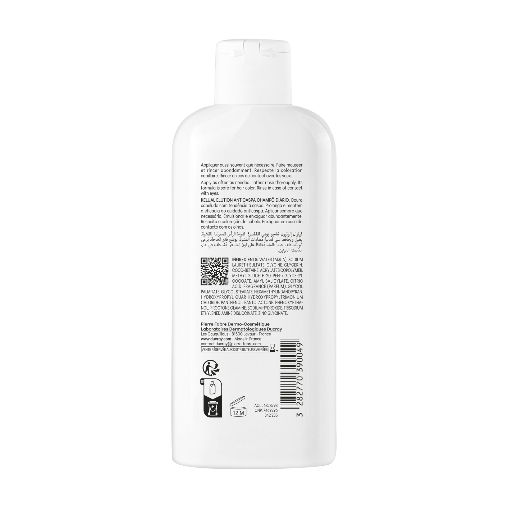 Ducray Kelual Elution šampon proti prhljaju, 200 ml