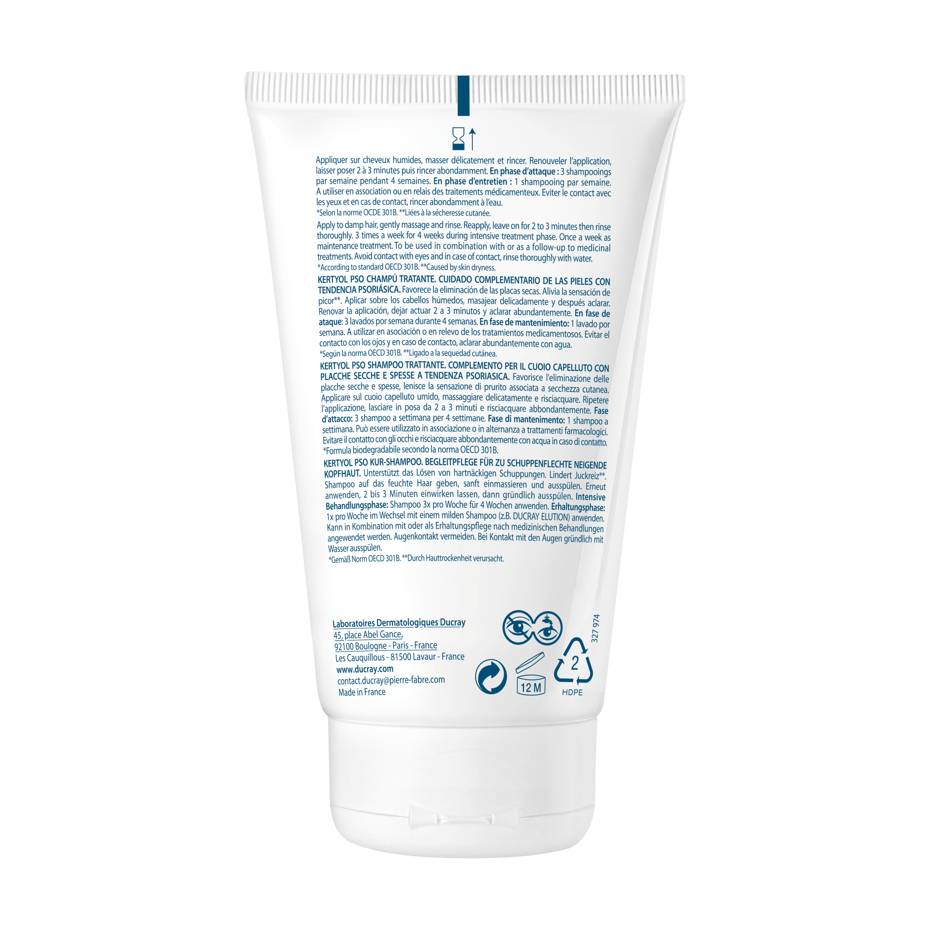 Ducray KERTYOL P.S.O. šampon, 125 ml
