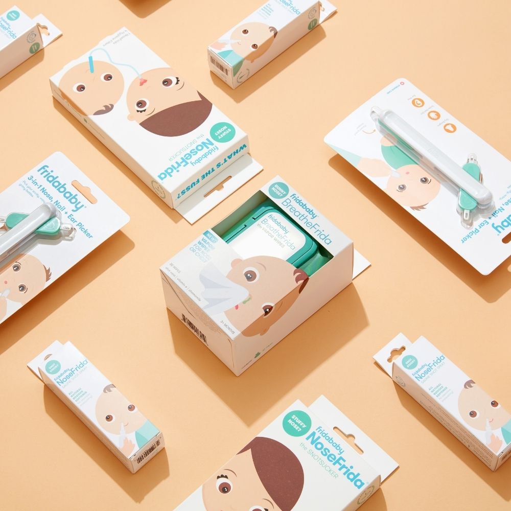 Frida Baby Fiziološki komplet: aspirator SnotSucker + fiziološka raztopina v pršilu (20 ml) + 10 higienskih filtrov