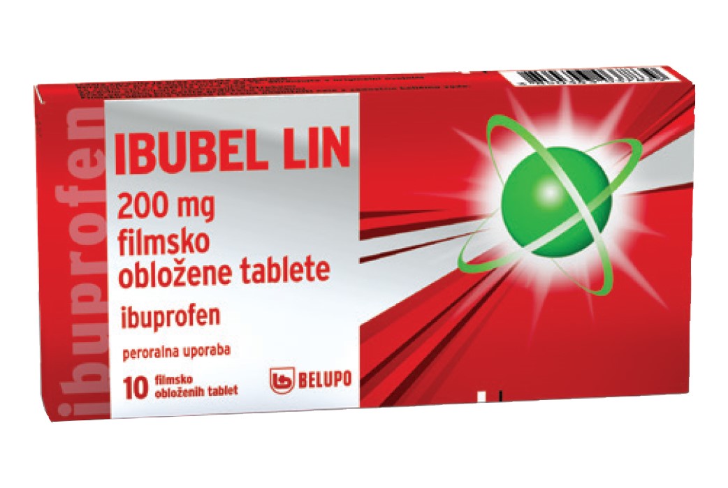 Ibubel LIN 200 mg filmsko obložene tablete, 10 tablet