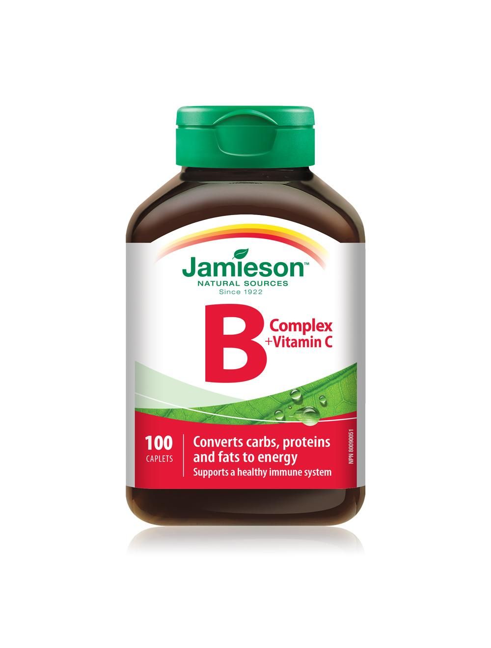 Jamieson B kompleks + Vitamin C tablete, 100 tablet