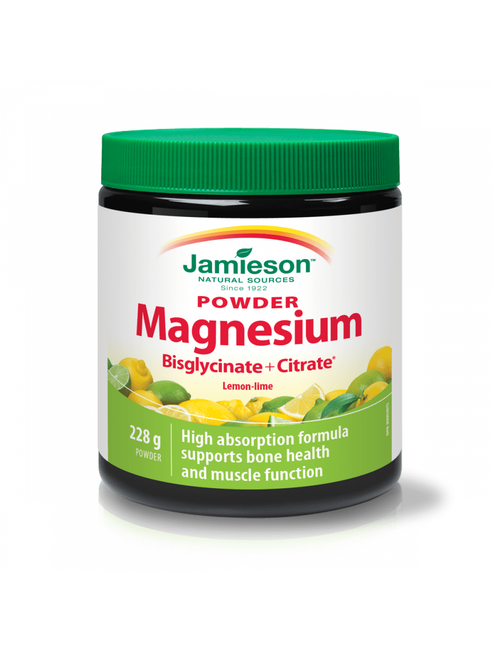 Jamieson Magnezij prašek za pripravo napitka z okusom limone in limete, 228 g