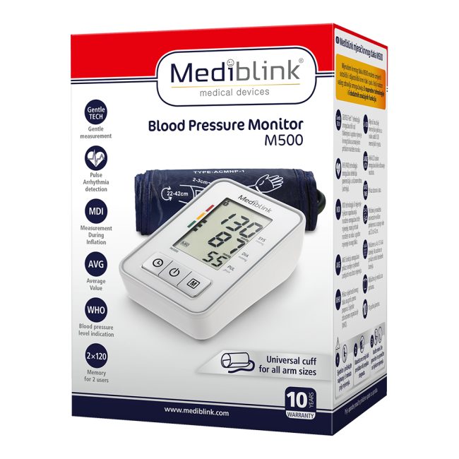 Mediblink M500 nadlaktni merilnik krvnega tlaka