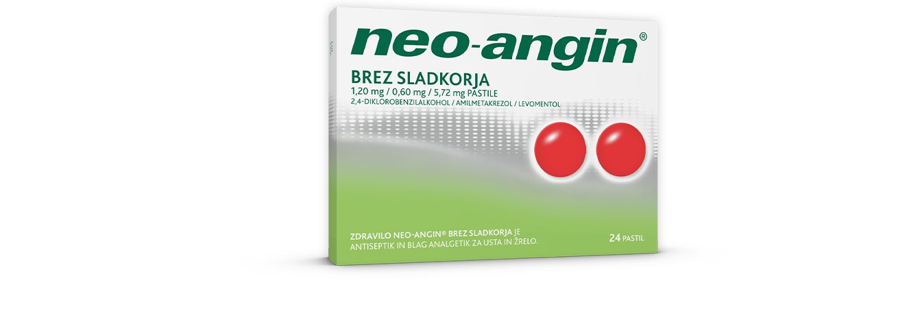 Neo-angin pastile brez sladkorja, 24 pastil