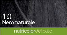 BioKap Nutricolor Delicato 1.0 barva za lase – naravno črna, 140 ml