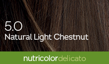 BioKap Nutricolor Delicato 5.0 barva za lase – naravno svetlo kostanjeva, 140 ml