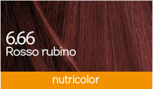 BioKap Nutricolor 6.66 barva za lase – rubinasto rdeča, 140 ml