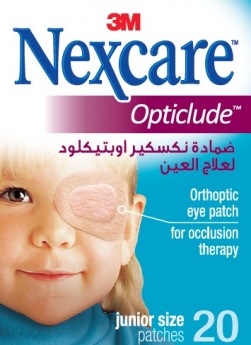 Nexcare Opticlude Junior obliži za oči za otroke 6 x 5 cm, 20 obližev