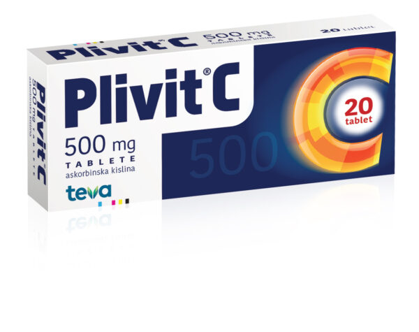 Plivit C 500 mg tablete, 20 tablet