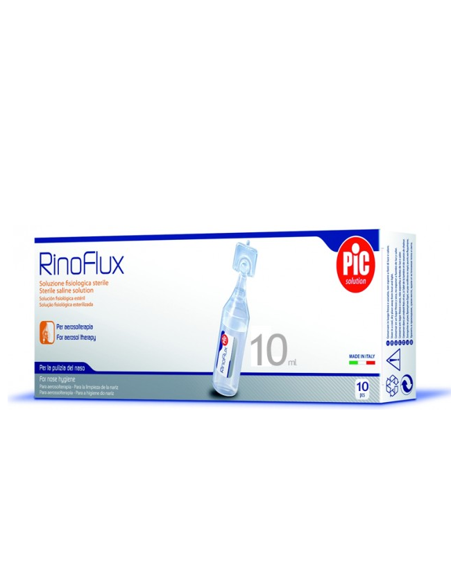 PiC Fiziološka raztopina RinoFlux, 10 ampul po 10 ml