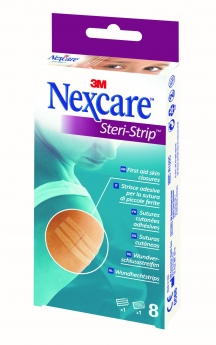 Nexcare Steri-Strip trakovi za brezšivno zapiranje ran, 8 trakcev različnih velikosti