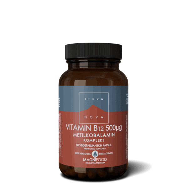 Terranova Vitamin B12 500 μg, metilkobalamin kompleks, 50 kapsul
