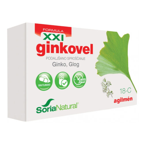 Soria Natural Ginkovel XXI kapsule s podaljšanim sproščanjem, 30 kapsul