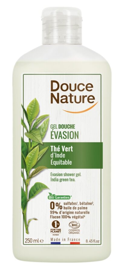 Douce Nature Naravni gel za prhanje, zeleni čaj, 250 ml