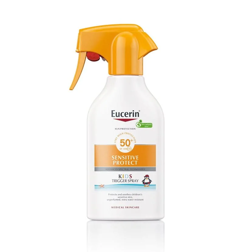 Eucerin Sun Kids Sensitive Protect sprej za zaščito otroške kože pred soncem ZF 50+, 250 ml