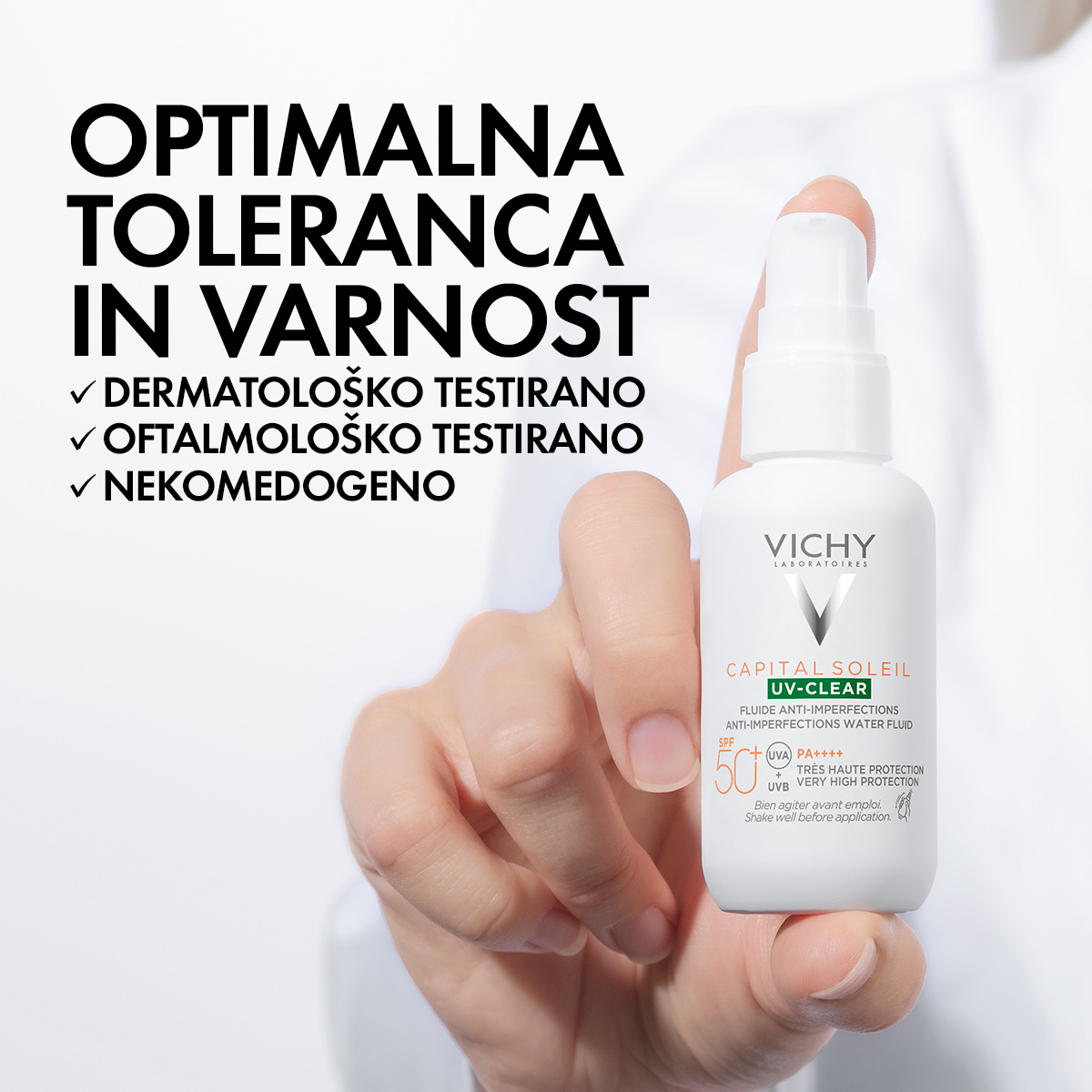 Vichy Capital Soleil UV-Clear fluid za zaščito pred soncem proti nepravilnostim ZF 50+, 40 ml