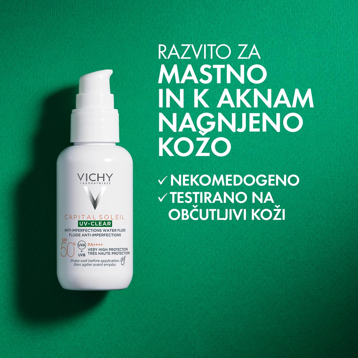 Vichy Capital Soleil UV-Clear fluid za zaščito pred soncem proti nepravilnostim ZF 50+, 40 ml