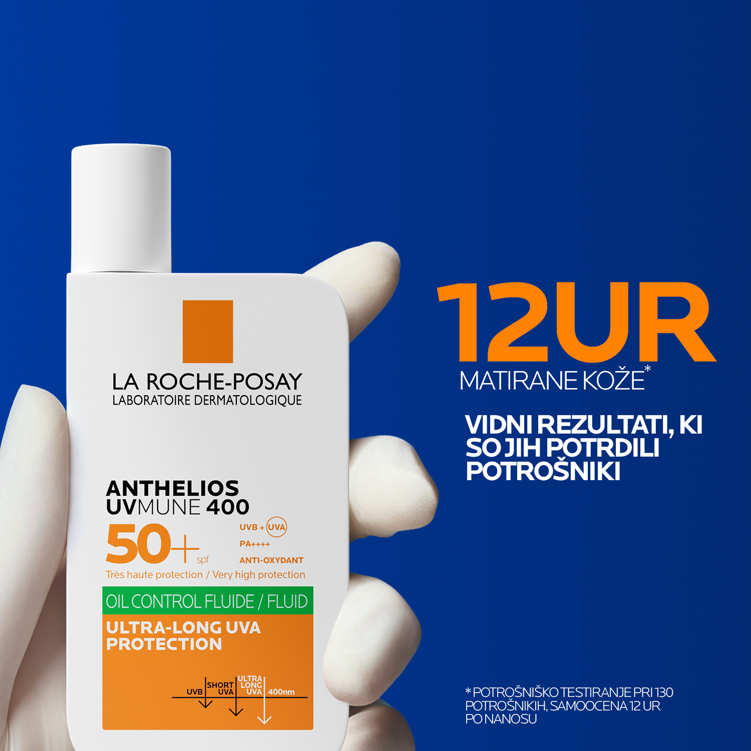 Anthelios UVMune 400 Oil Control fluid za mastno kožo ZF 50+ – La Roche-Posay, 50 ml