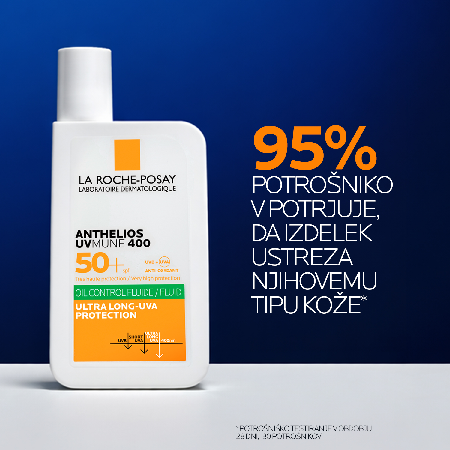 Anthelios UVMune 400 Oil Control fluid za mastno kožo ZF 50+ – La Roche-Posay, 50 ml
