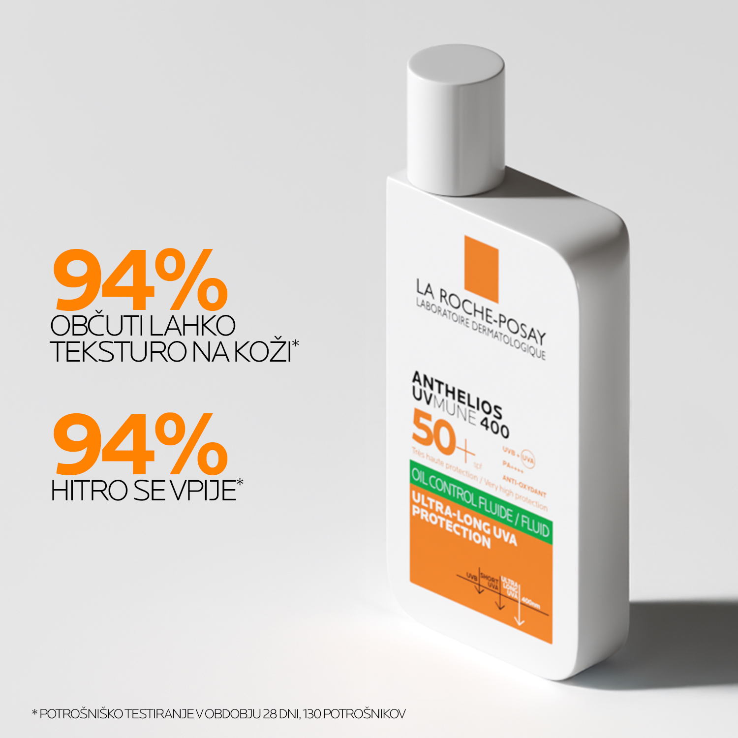 Anthelios UVMune 400 Oil Control fluid za mastno kožo ZF 50+ – La Roche-Posay, 50 ml