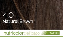 BioKap Nutricolor Delicato Rapid 4.0 barva za lase (10 minut) – naravno rjava, 135 ml