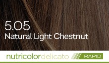 BioKap Nutricolor Delicato Rapid 5.05 barva za lase (10 minut) – lešnikovo kostanjeva, 135 ml