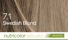 BioKap Nutricolor Delicato Rapid 7.1 barva za lase (10 minut) – švedsko blond, 135 ml