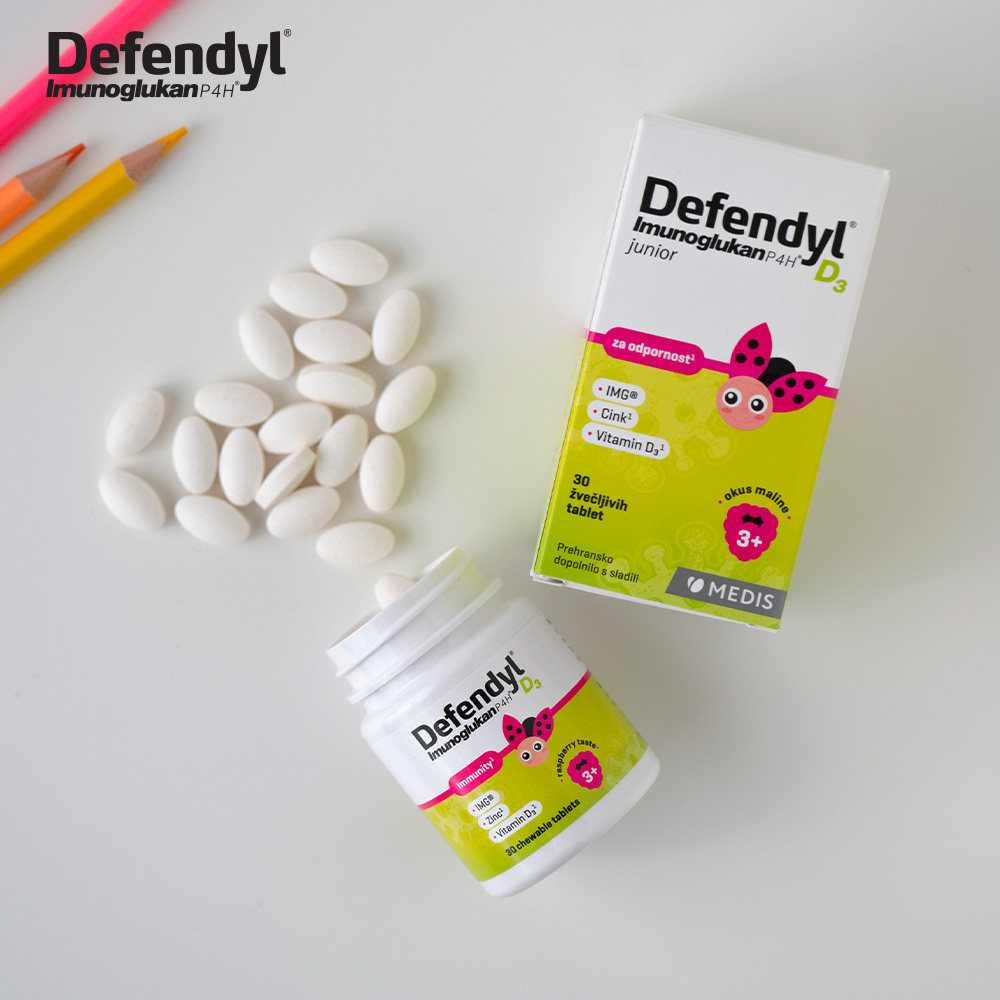 Defendyl-Imunoglukan P4H D3 žvečljive tablete, 30 tablet
